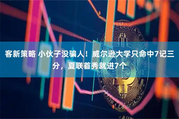 客新策略 小伙子没骗人！威尔逊大学只命中7记三分，夏联首秀就进7个