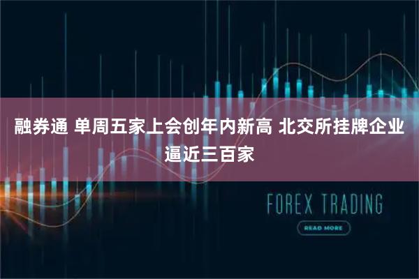 融券通 单周五家上会创年内新高 北交所挂牌企业逼近三百家